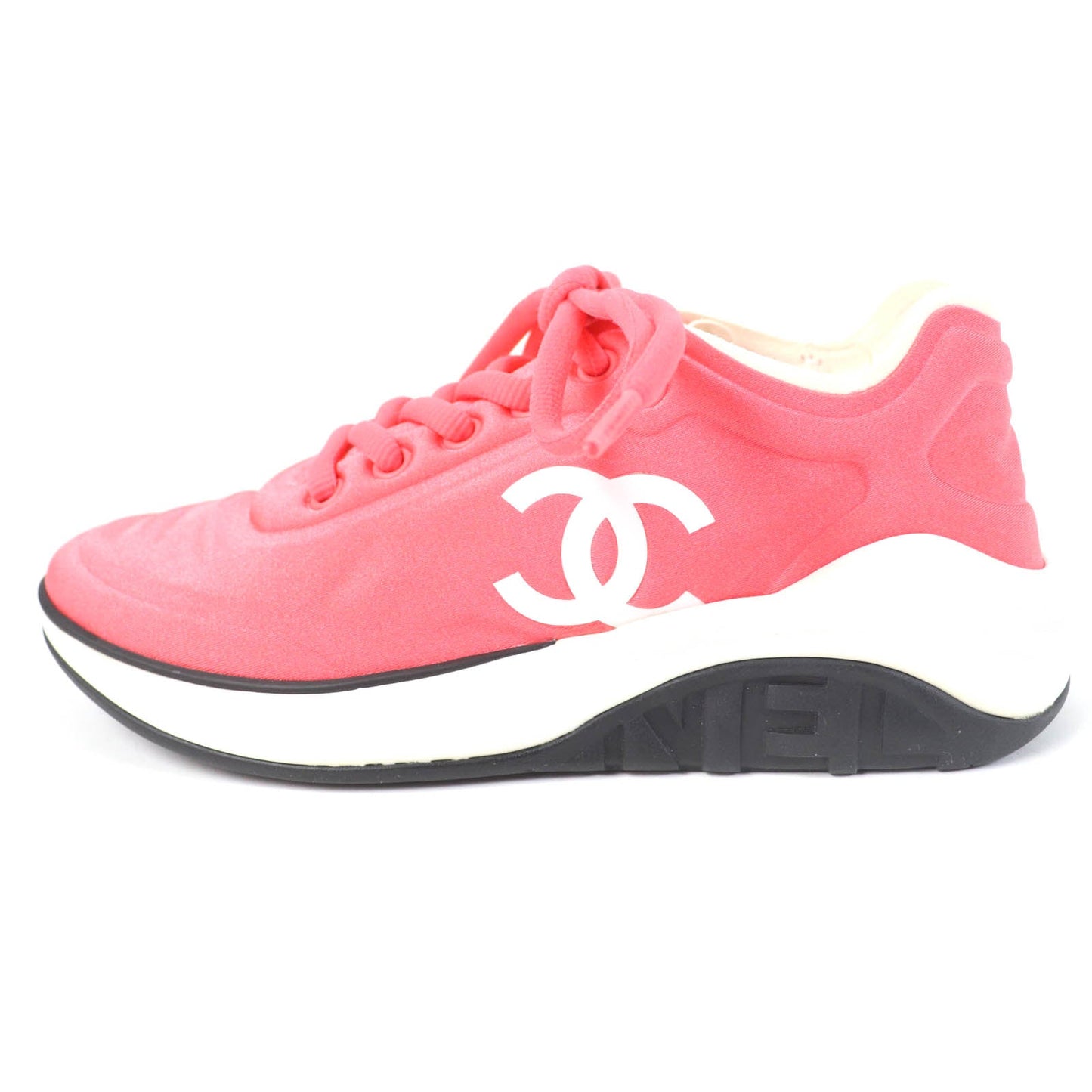 CHANEL Low cut sneakers G34763 fabric Pink white COCO Mark 35