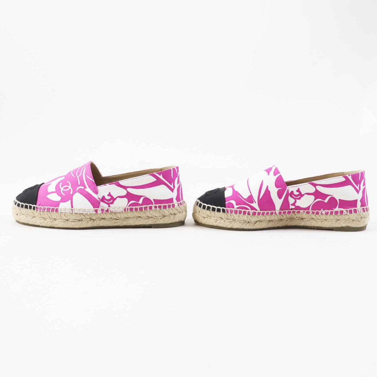 Chanel COCO Mark Espadrilles Canvas Jute 36