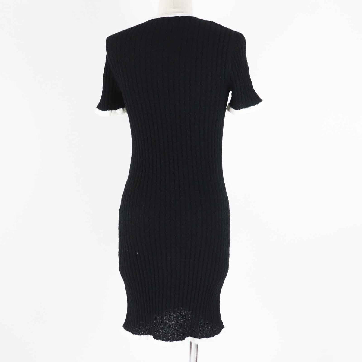 Chanel Cotton Bicolor Short Sleeve Dress