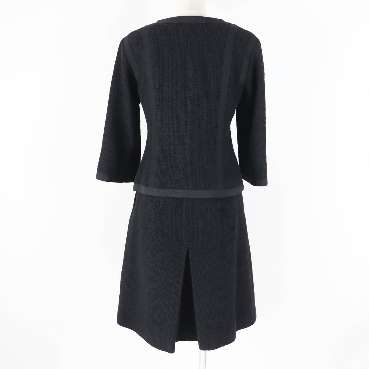 Chanel Cotton Silk Tweed Setup Black 36