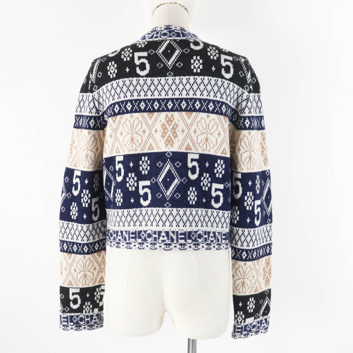 Chanel Cashmere Logo Print Cardigan