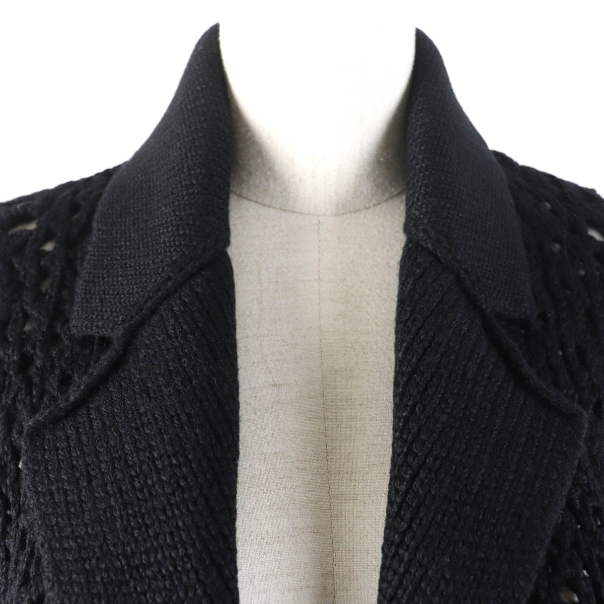 Chanel Cashmere Cardigan COCO Mark Button Black