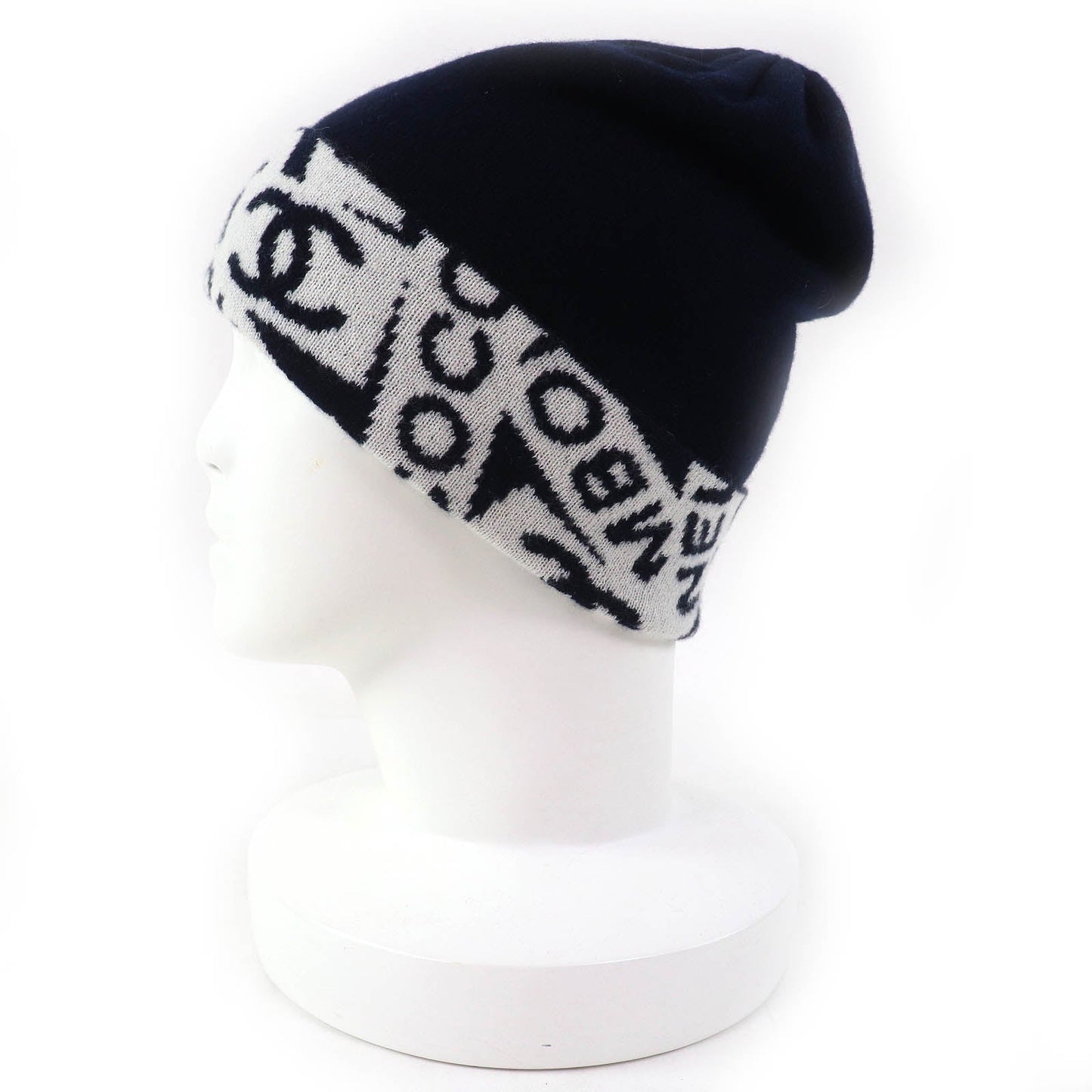 Chanel COCO Mark Cashmere Knit Cap
