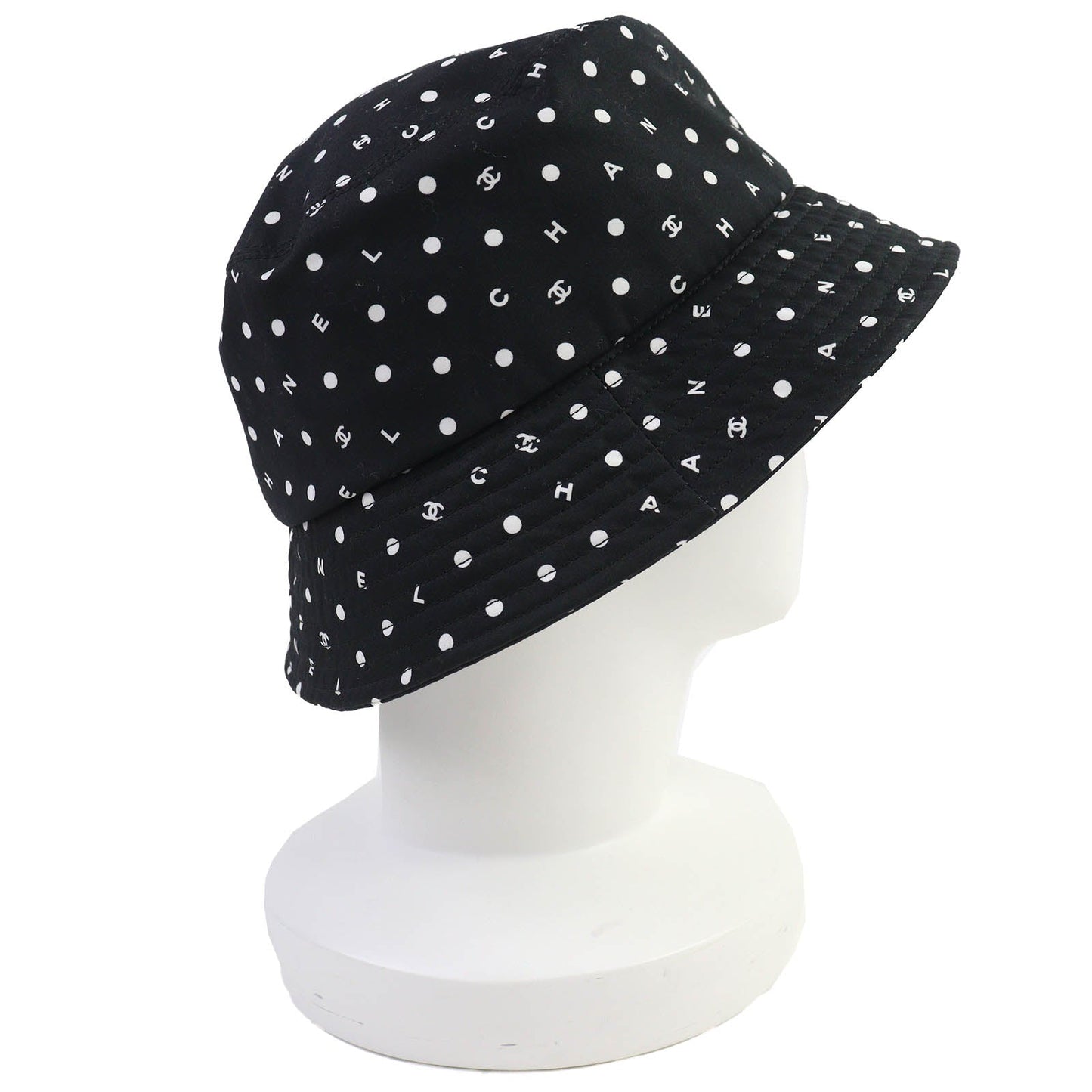 Chanel COCO Mark Embroidered Cotton Bucket Hat