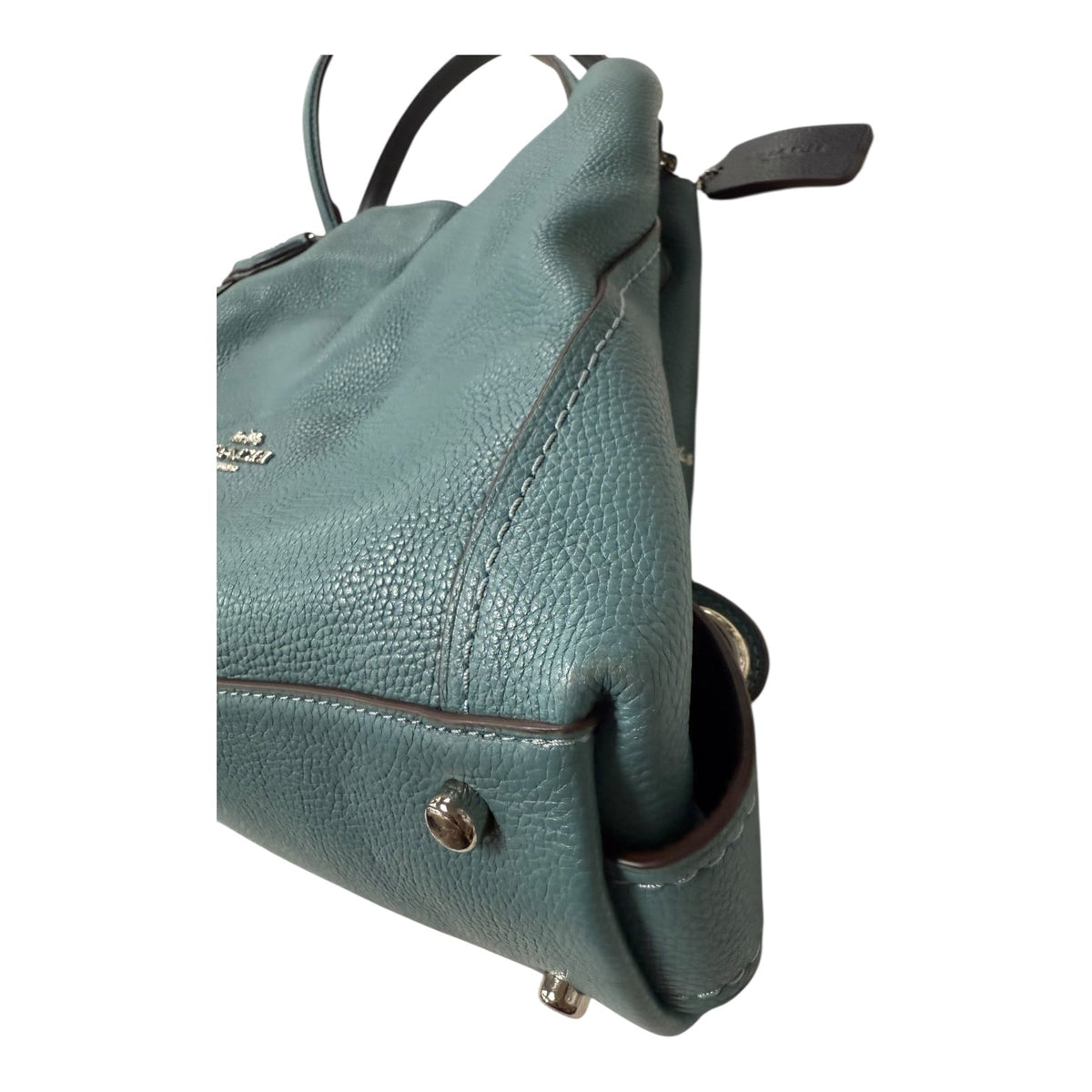 Handbag Designer By Coach In Teal, Size:Medium