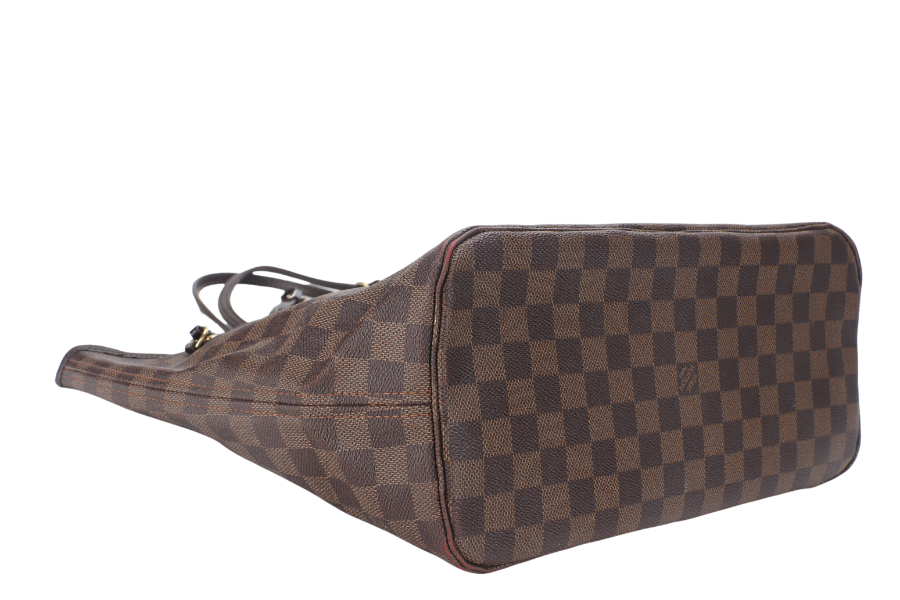 LOUIS VUITTON NEVERFULL MM (N40600) BROWN DAMIER EBENE GOLD HARDWARE