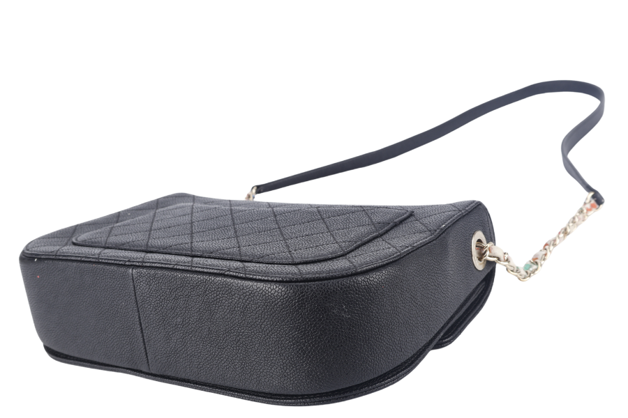 CHANEL PARIS-CUBA THREAD AROUND FLAP BAG (2359xxxx) BLACK CAVIAR LEATHER GOLD HARDWARE WITH
