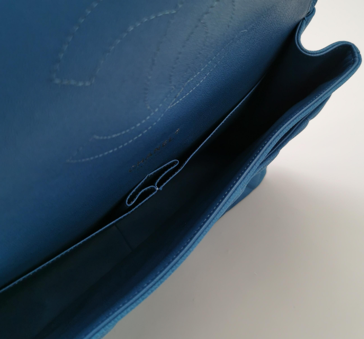 Chanel Classic Flap CF Bag Maxi Blue
