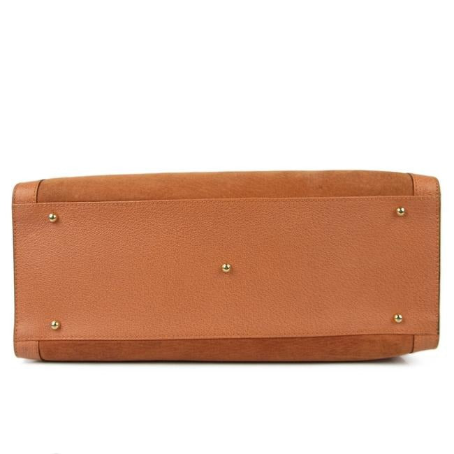 Gucci Orange Suede And Leather Diana Tote Bag Shopper W Bamboo Handles