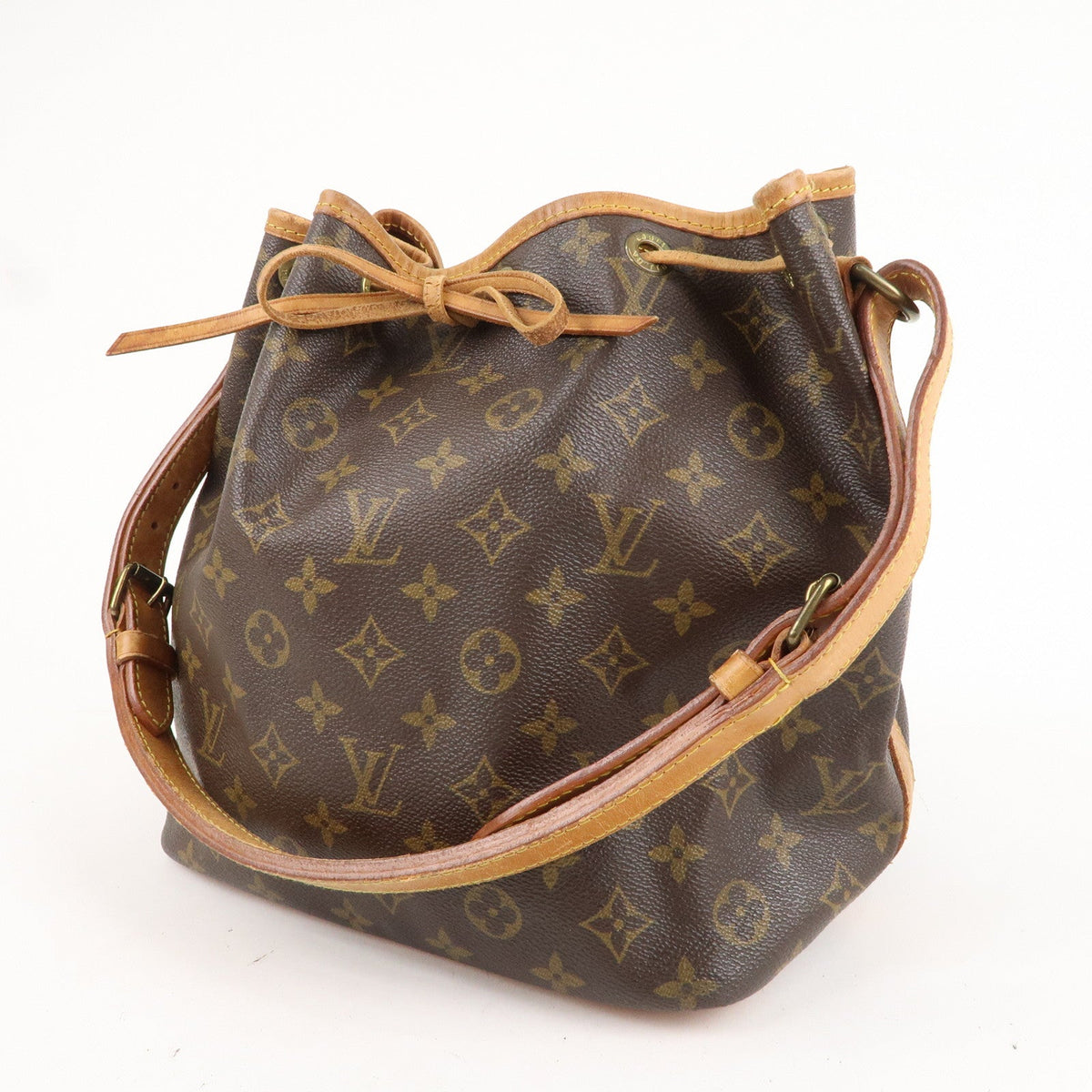 Louis Vuitton Monogram Petit Noe Shoulder Bag Brown M42226