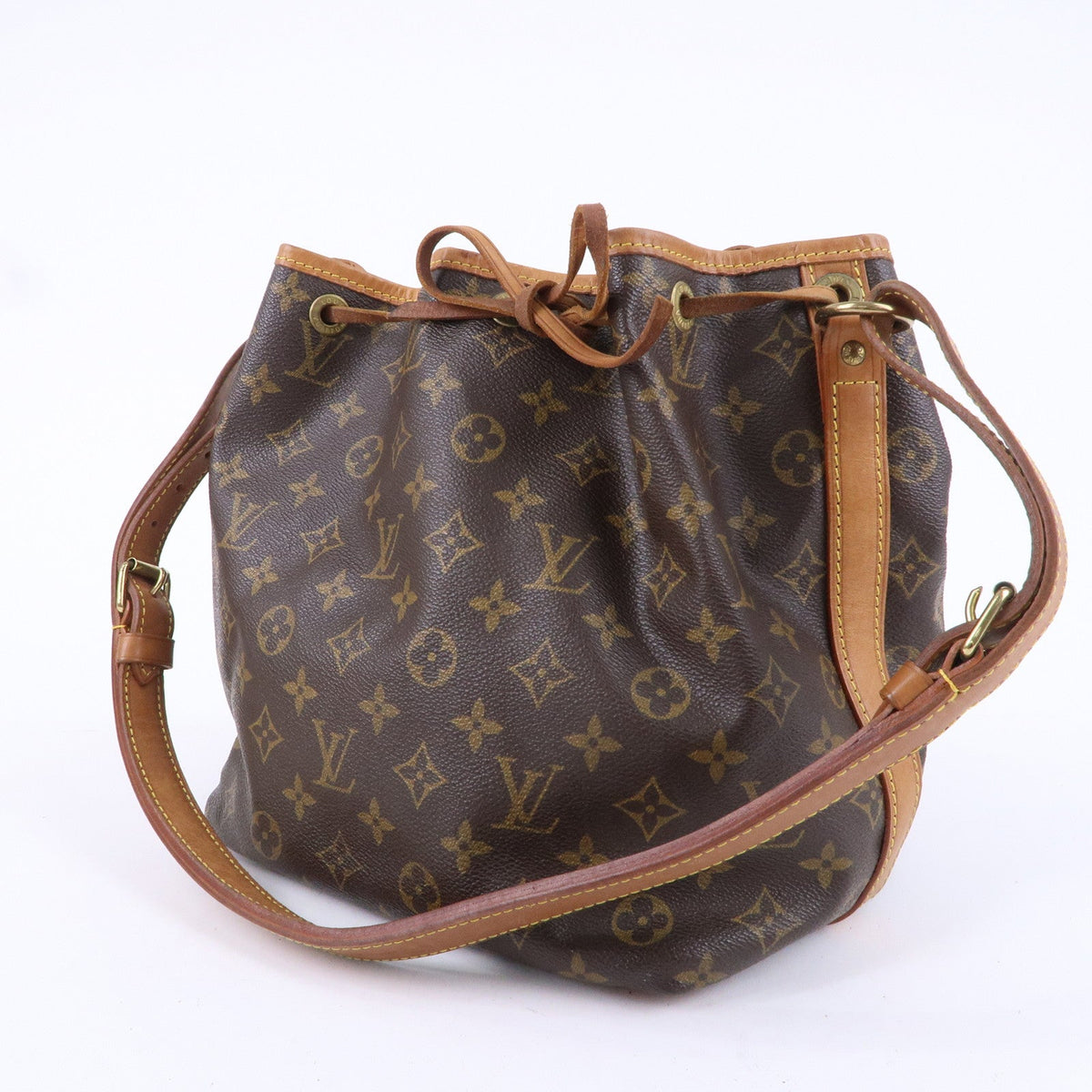 Louis Vuitton Monogram Petit Noe Shoulder Bag Brown M42226