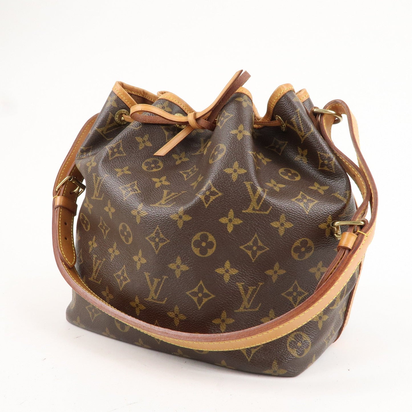 Louis Vuitton Monogram Petit Noe Shoulder Bag Brown M42226
