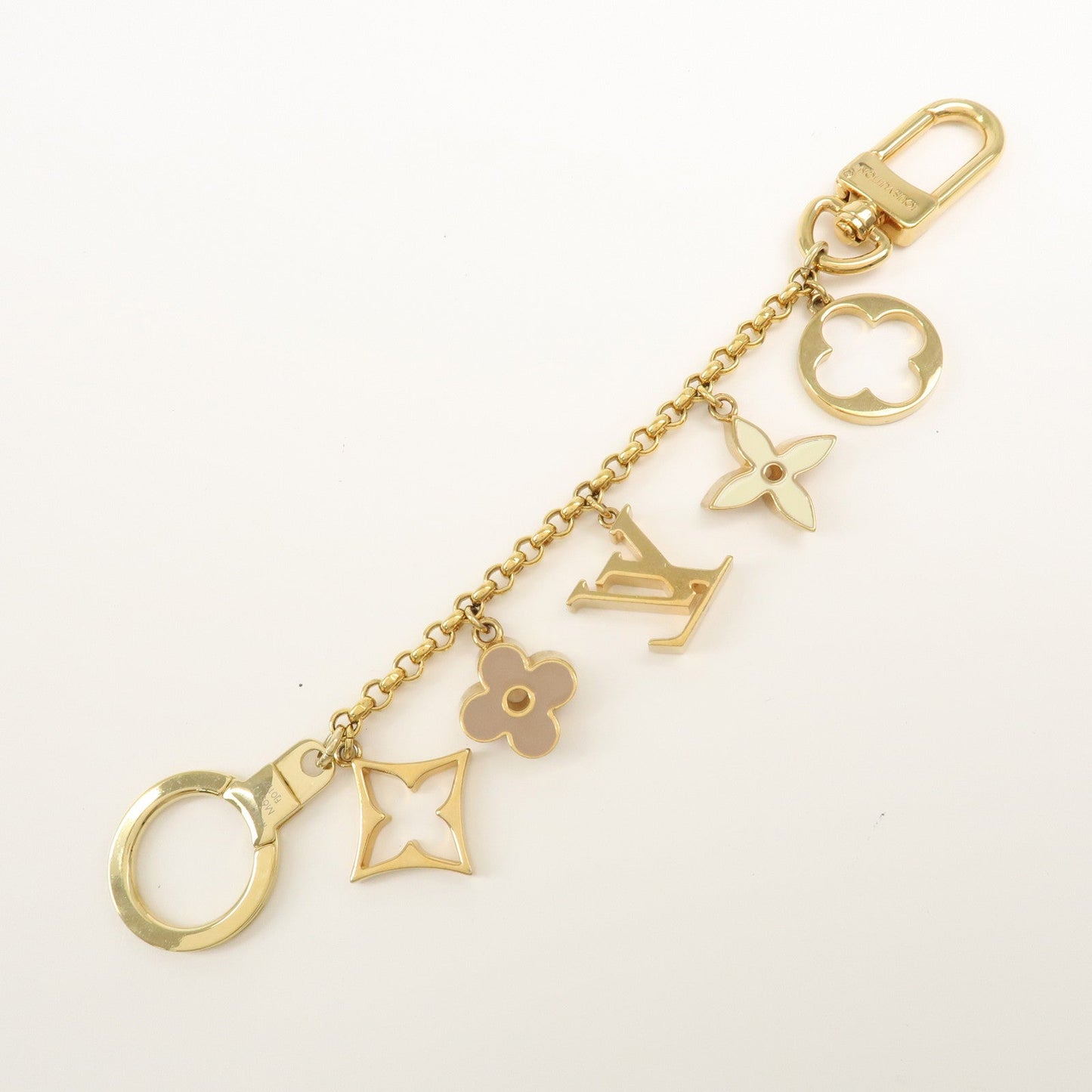 Louis Vuitton Chain Fleur de Monogram LV Logo Bag Charm M65111