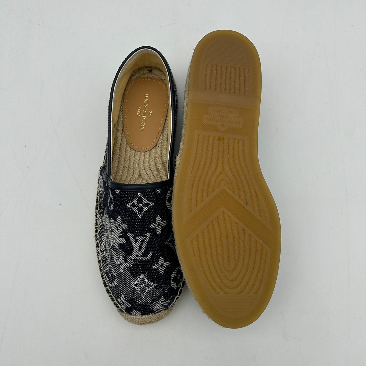 LOUIS VUITTON Monogram Denim Waterfall Espadrille WD466895