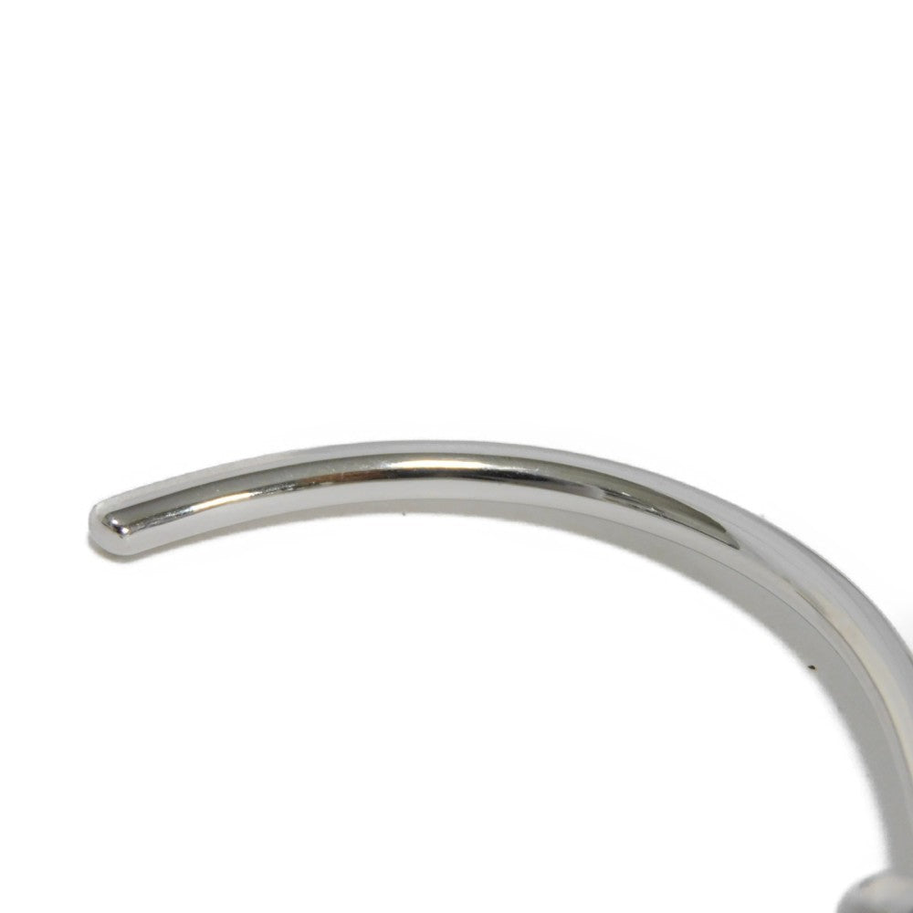 CELINE Bangle 46P466BRA.36SI brass Silver Knot Extra Thin Bracelet Women C2(M) Used