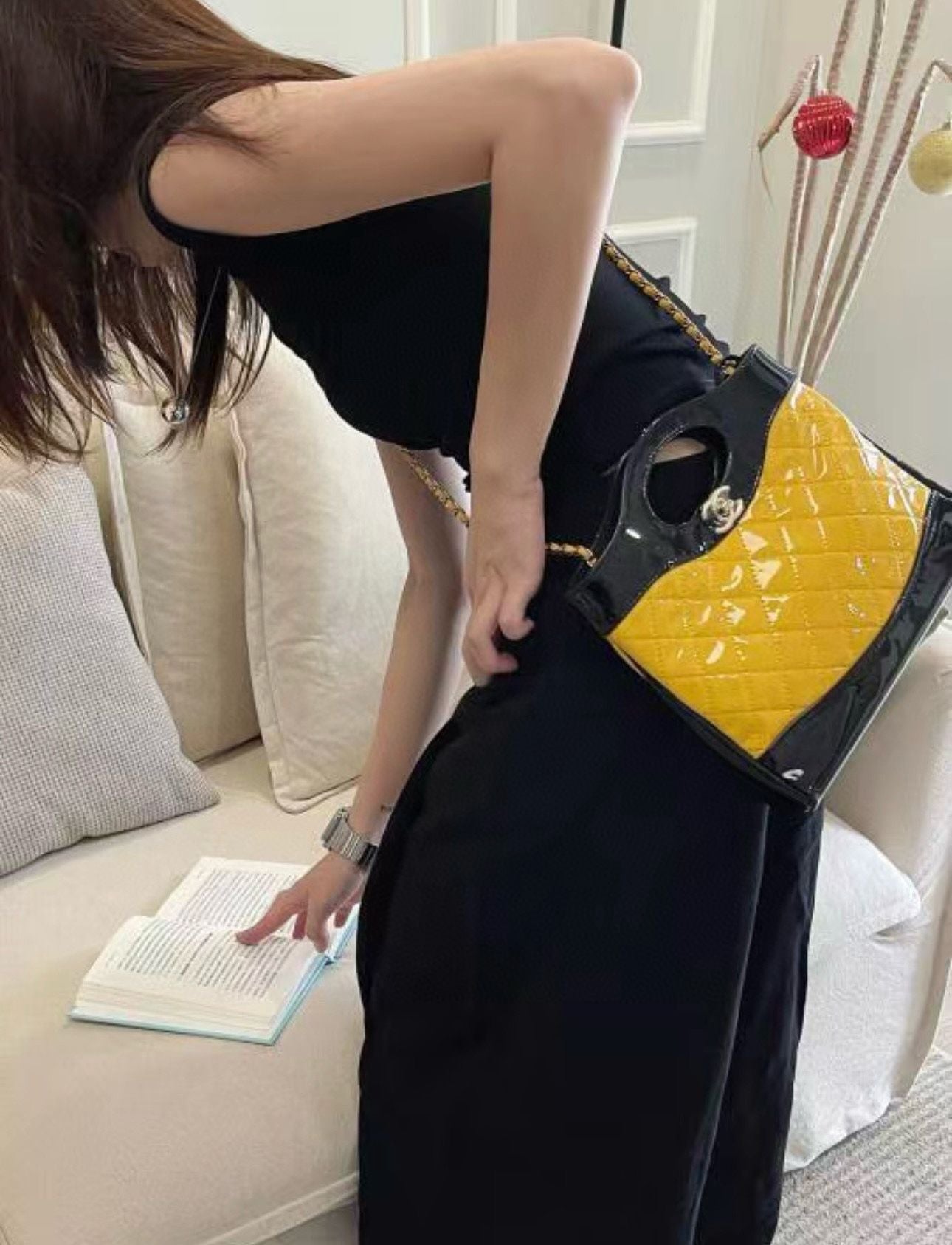 Chanel bag mini chip bag *cm yellow