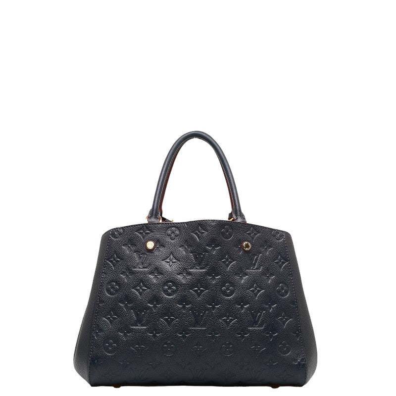 Louis Vuitton Monogram Amplant Montaigne MM Handbag Shoulder Bag 2WAY M42746 Marine Rouge Naïve Leather Louis Vuitton