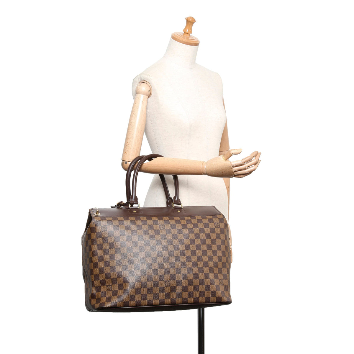 Louis-Vuitton Damier Ebene Greenwich PM Brown