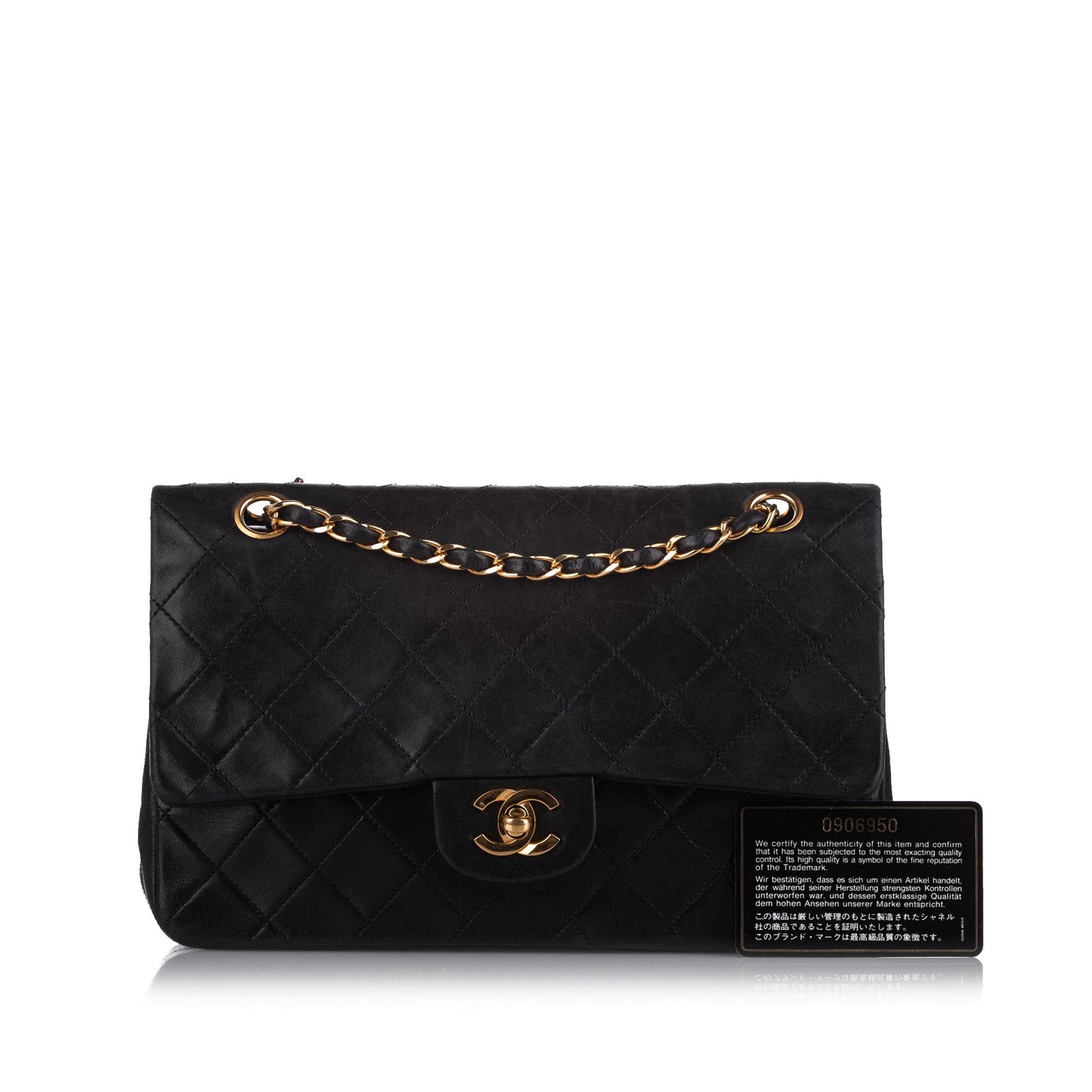 Classic Flap Medium Lambskin Black GHW