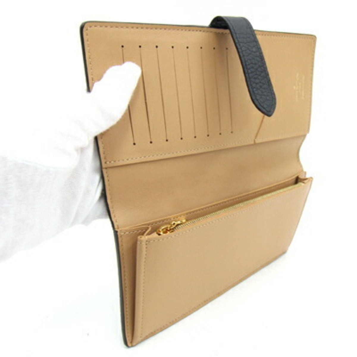 Louis Vuitton Leather Long Wallet (Bi-Fold)
