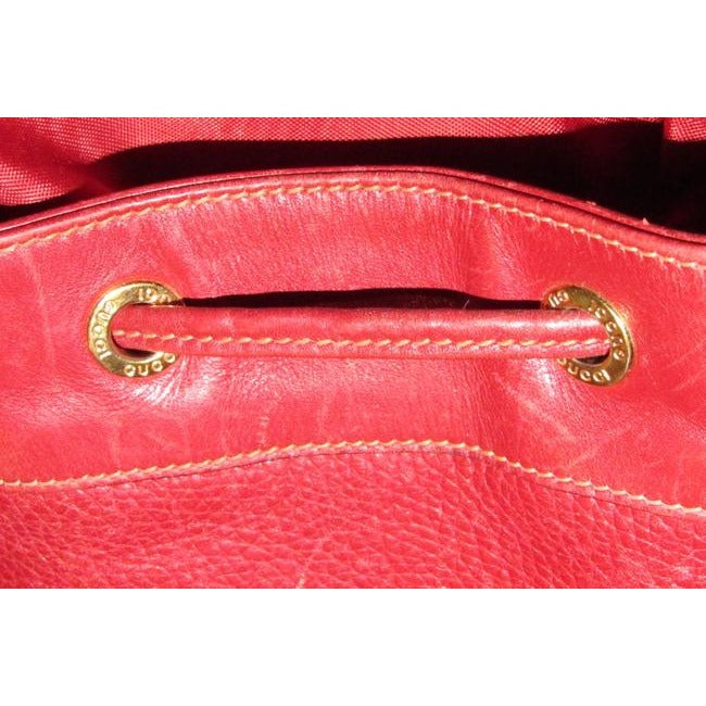 RARE, Gucci, Tom Ford era, pebbled and smooth, true red leather XL bucket style cross body/ shoulder bag
