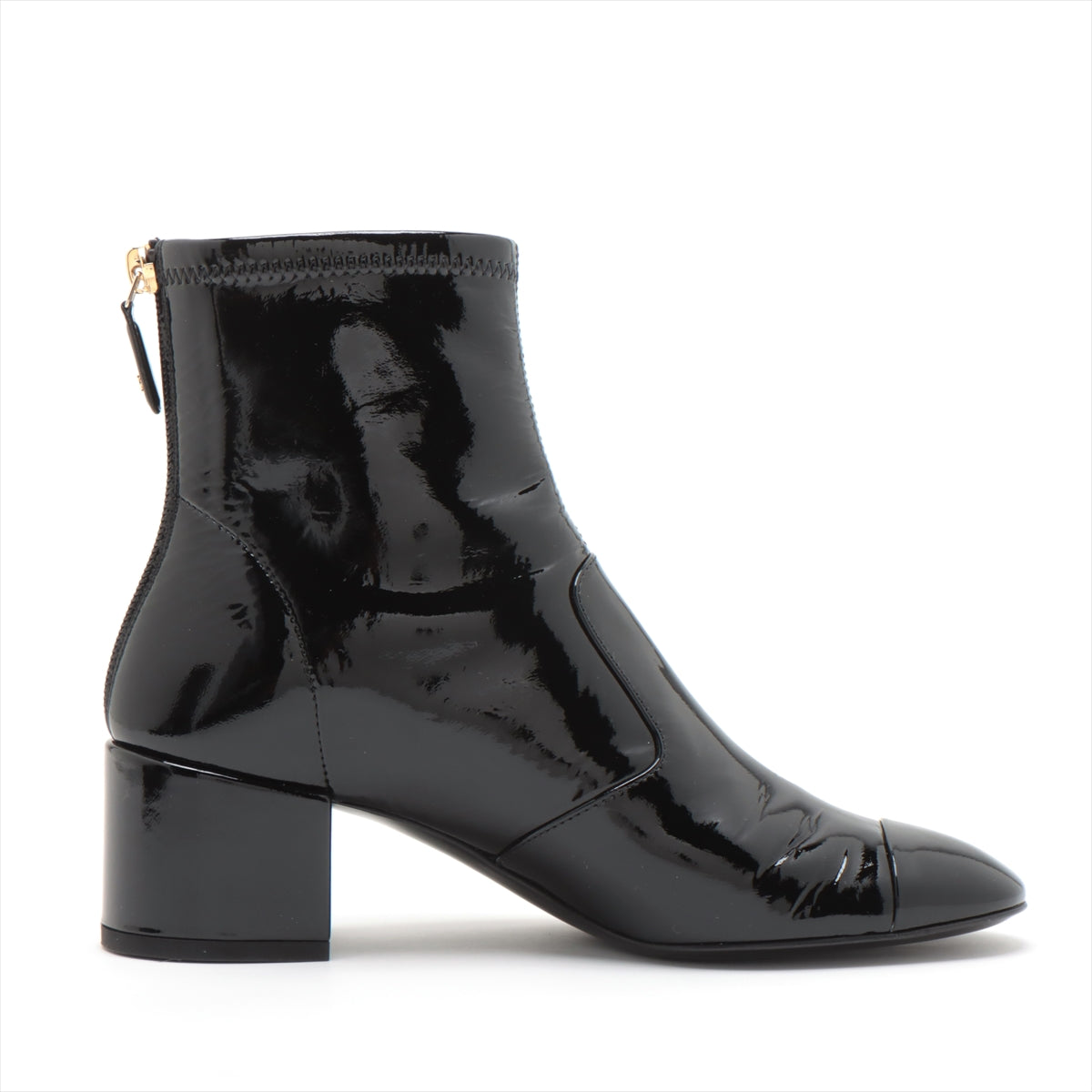 Chanel Coco 22C Patent Leather Shoes 37 Black G38472 sux