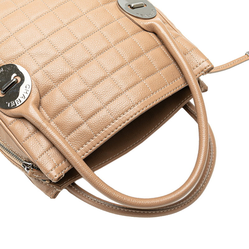 Chanel Choco Bar Caviar Skin Handbag