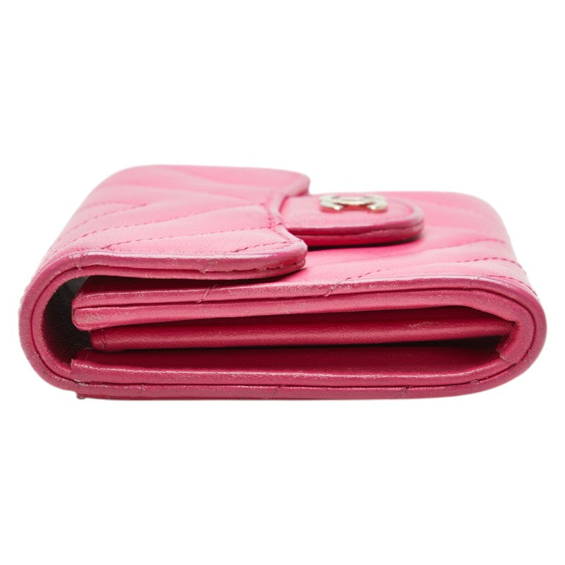 Chanel Coco Mark V Stitch Lambskin Coin Case Card Case