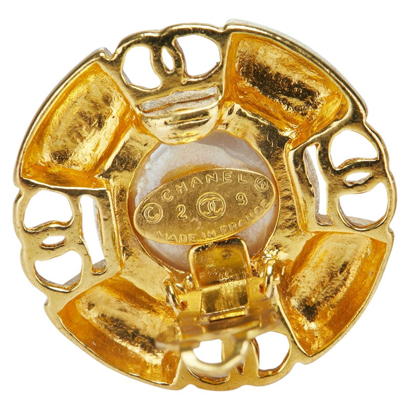 Chanel Coco Mark Round Earrings