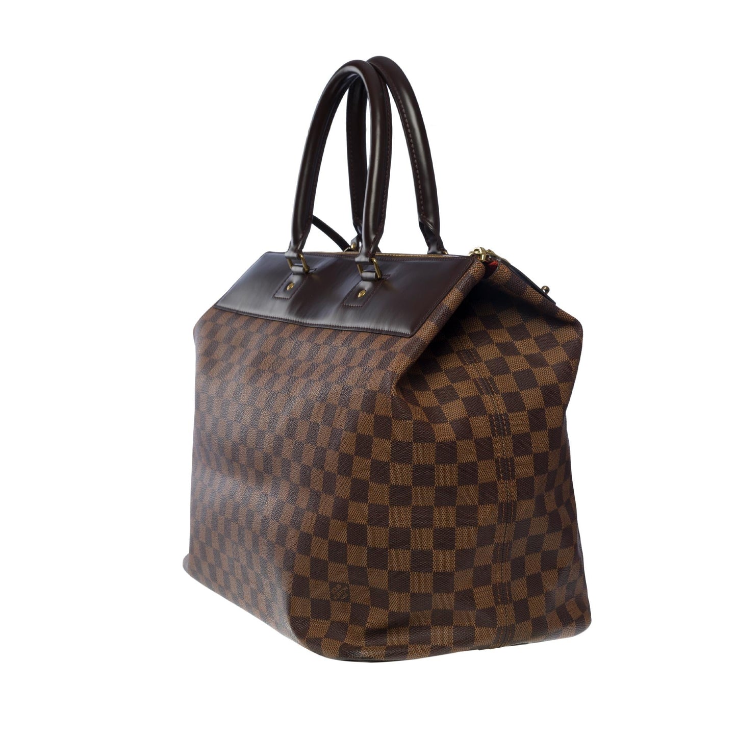 LOUIS VUITTON Neo Greenwich travel bag in brown canvas, golden hardware