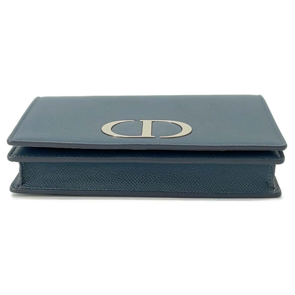 Dior 30Montaigne 2in1 Pouch 2WAYBag Blue Leather Size 30