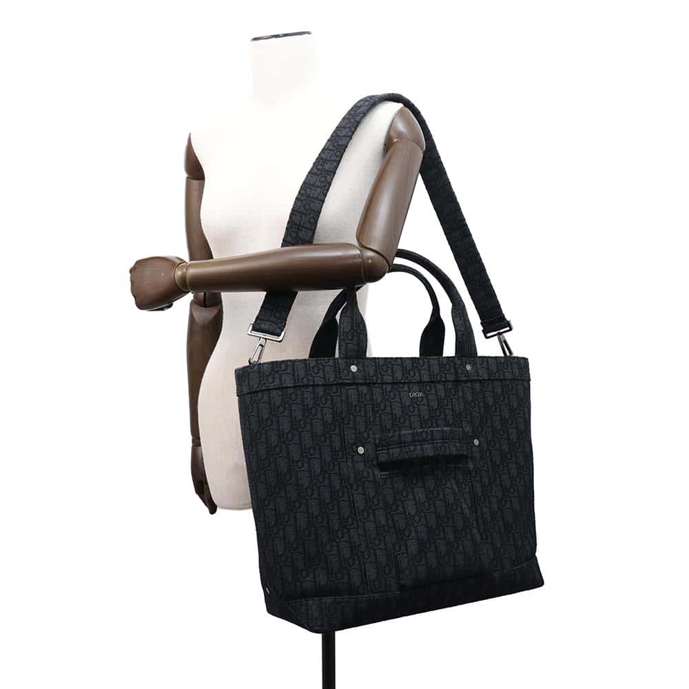 Dior Oblique 2WAY Tote Bag Black1WRSH178YJY Canvas