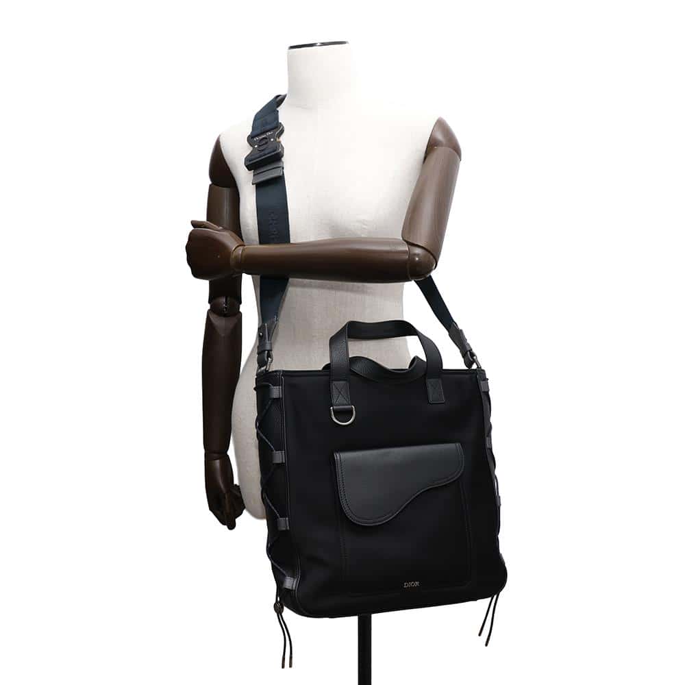 Dior Dior × sacai 2WAYBag Black1ADSH198USH Nylon Leather