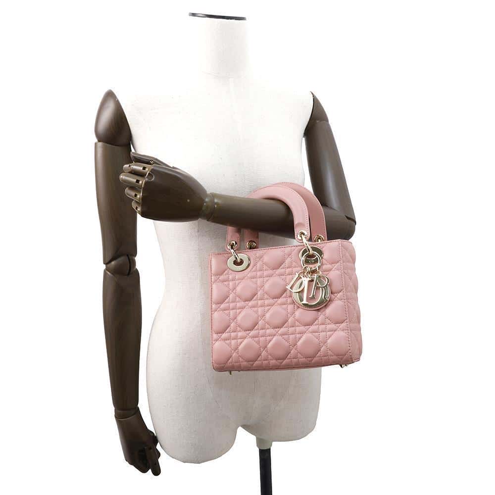 Dior My Lady Dior Shoulder Bag PinkM05320CAL Lambskin Size Small