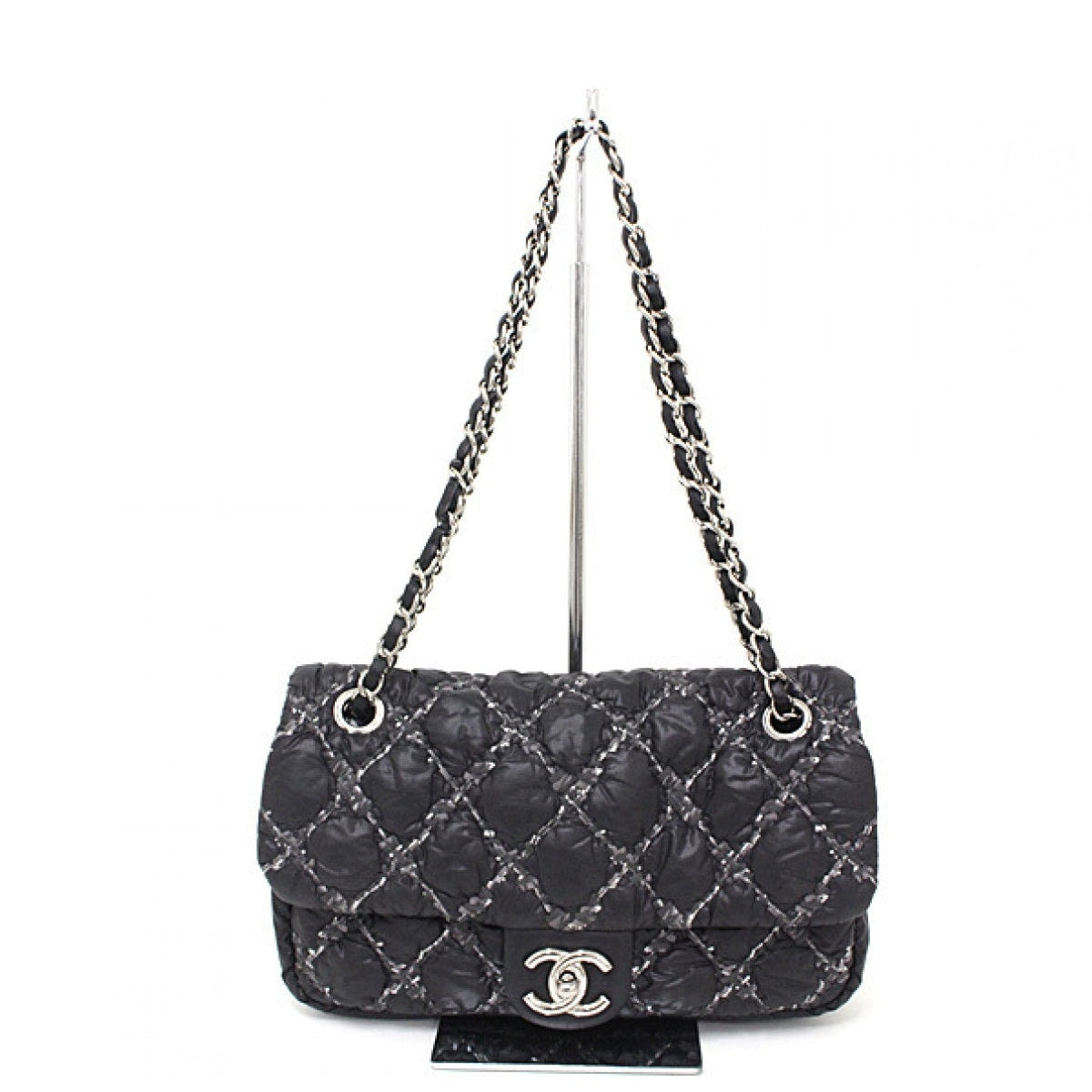 Chanel timeless/classique black synthetic handbag