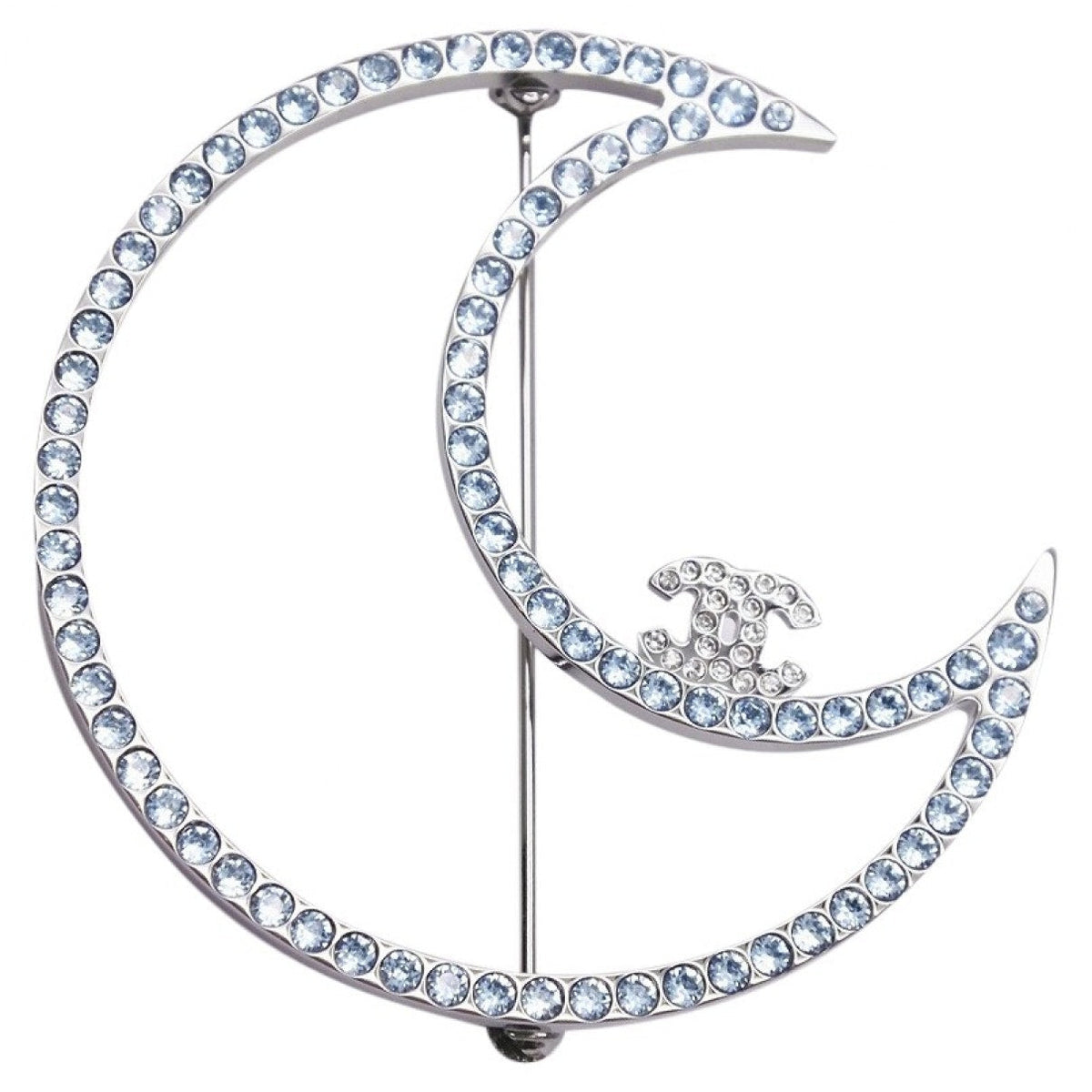 Chanel cc silver silver plated pins & brooches