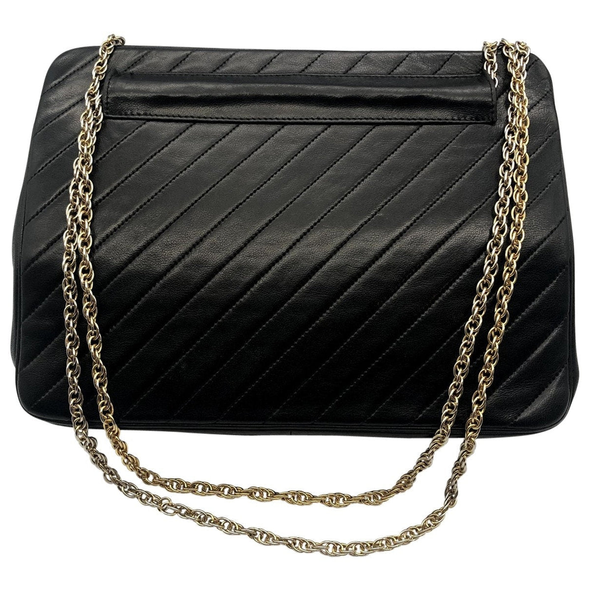 Chanel black leather handbag