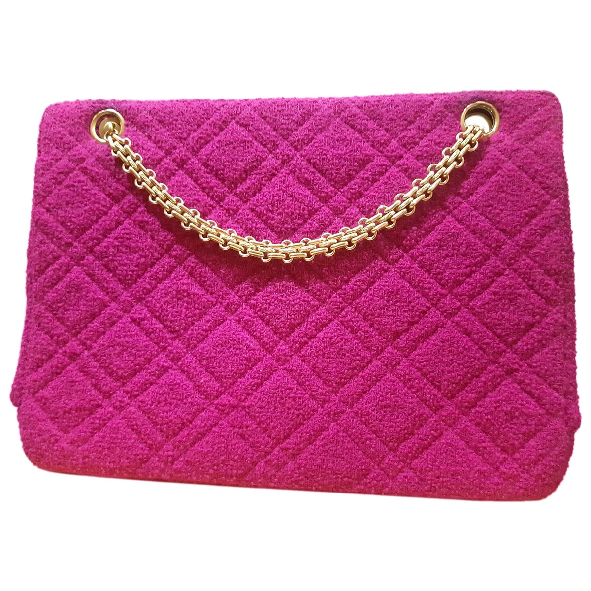Chanel pink tweed handbag
