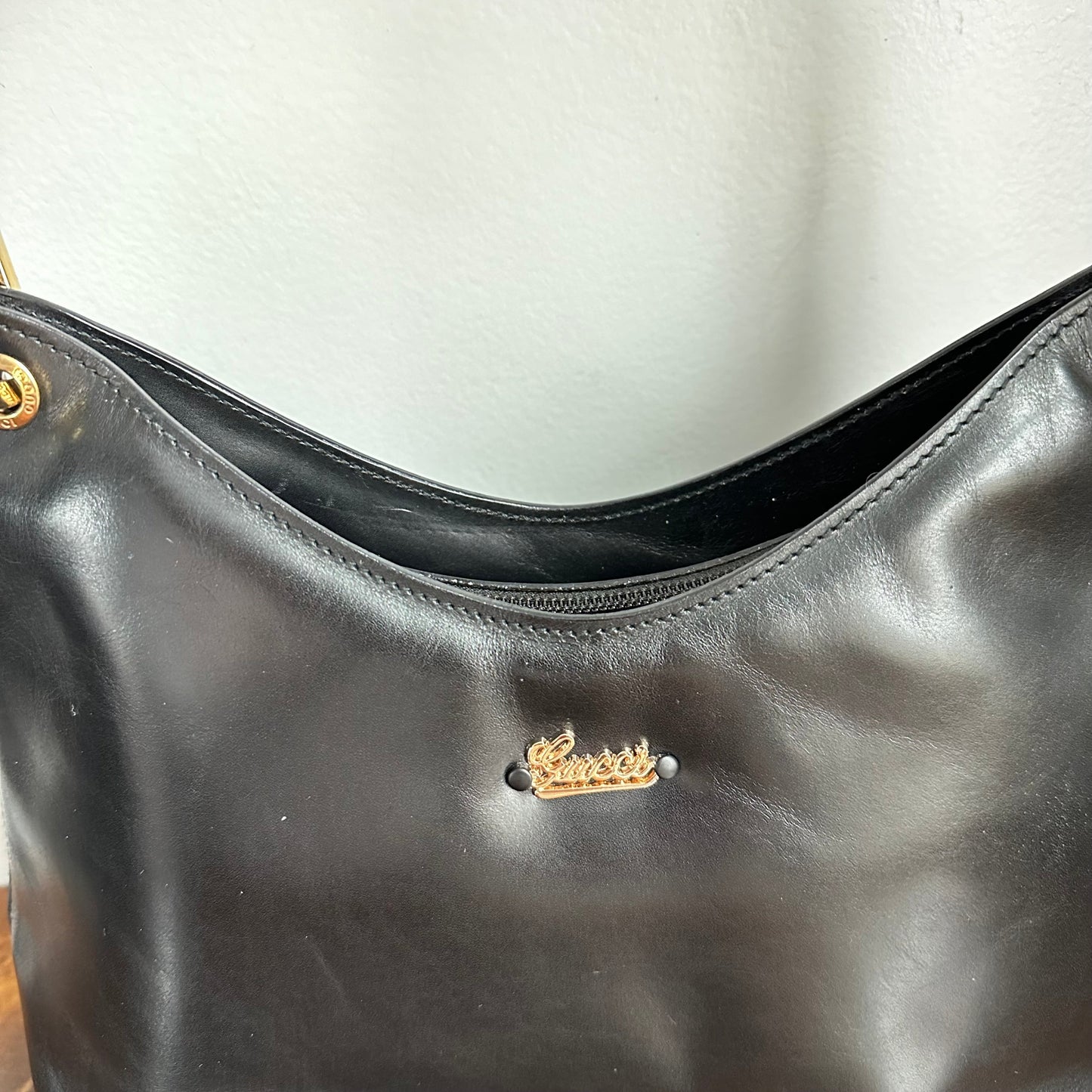 The Grackle - Orvis bags Gucci Bamboo Shoulder Bag in Black Leather
