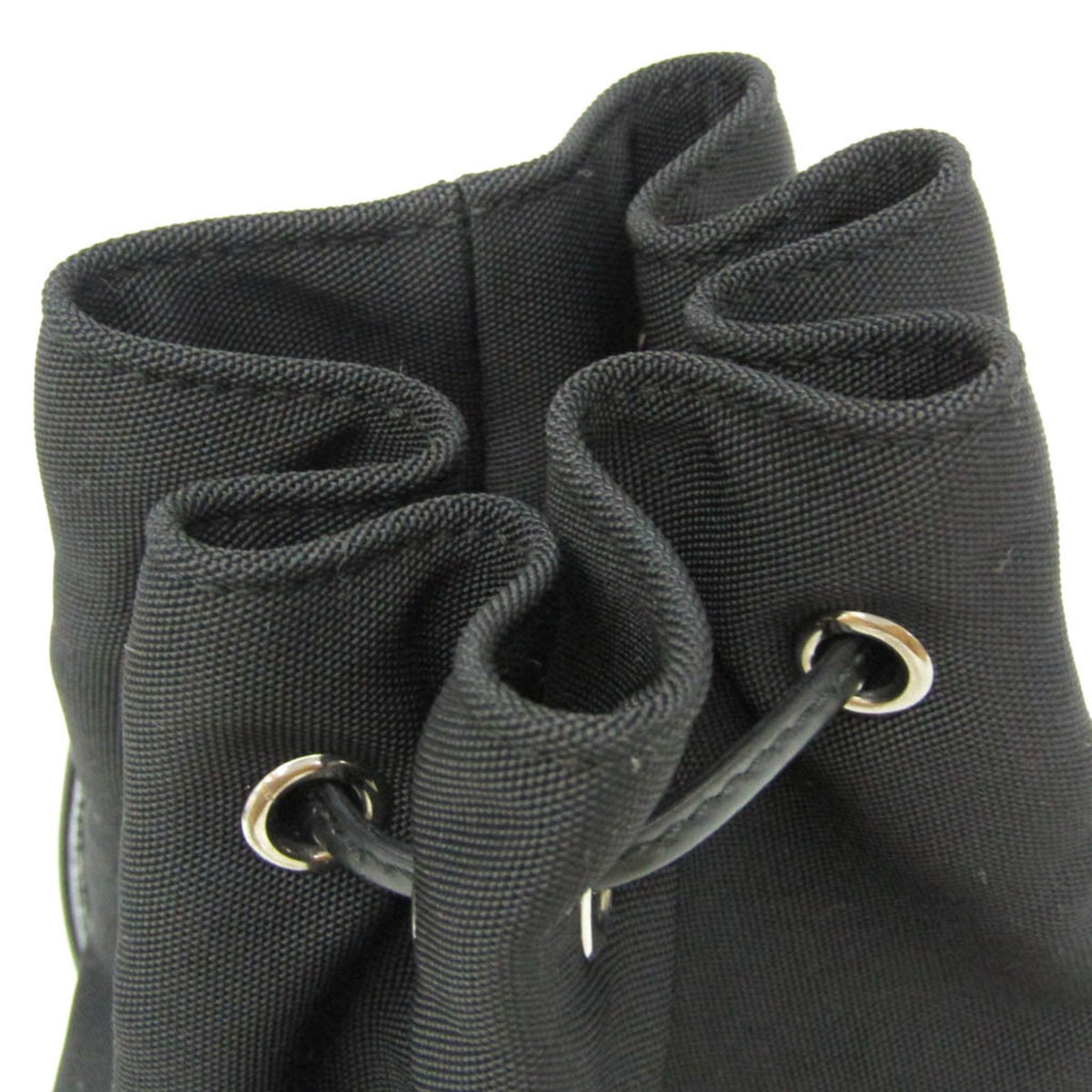 Gucci Drawstring Black Canvas Clutch Bag