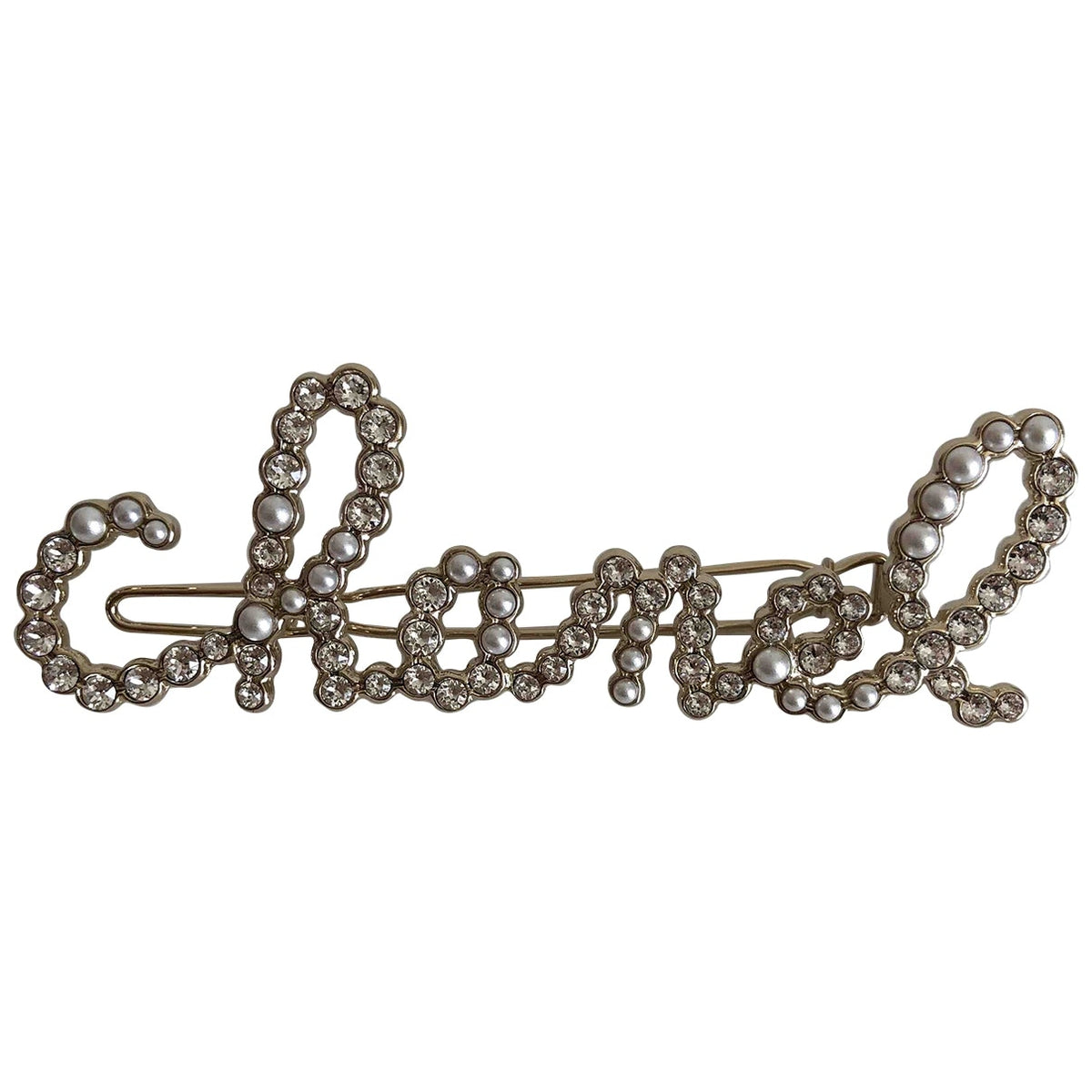 Chanel chanel white crystal hair accessories