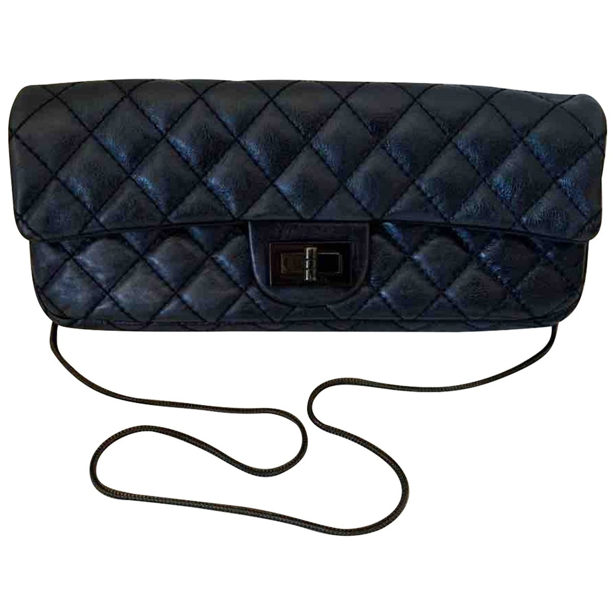 Chanel 2.55 blue leather handbag