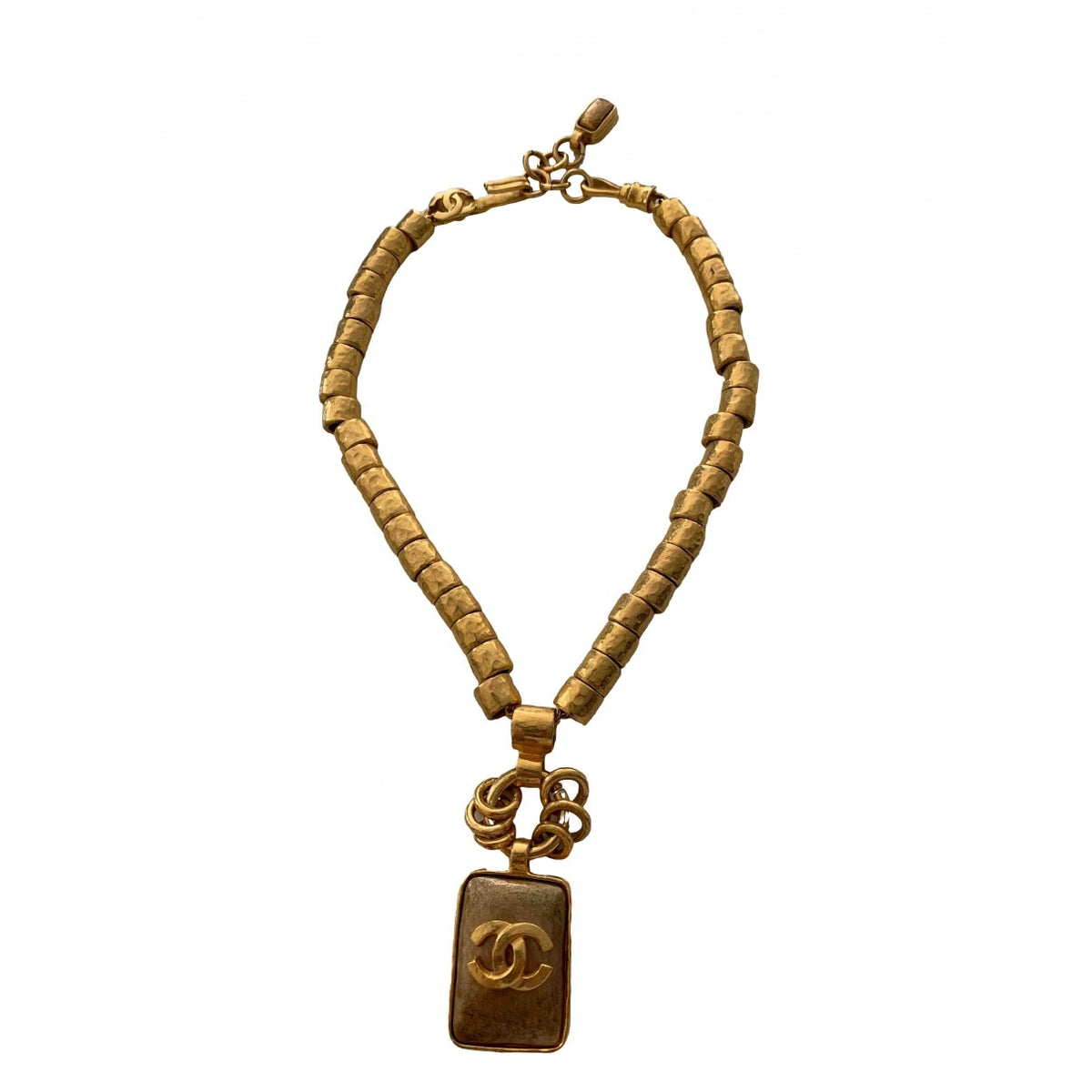 Chanel cc gold metal necklaces