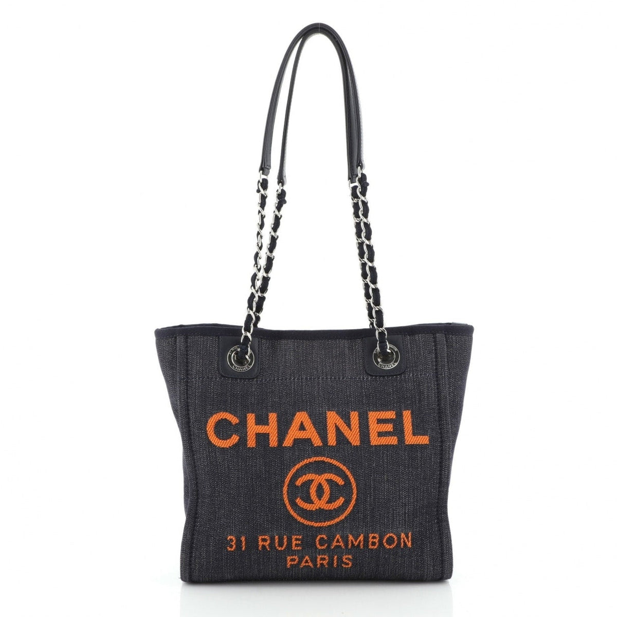 Chanel deauville blue denim - jeans handbag