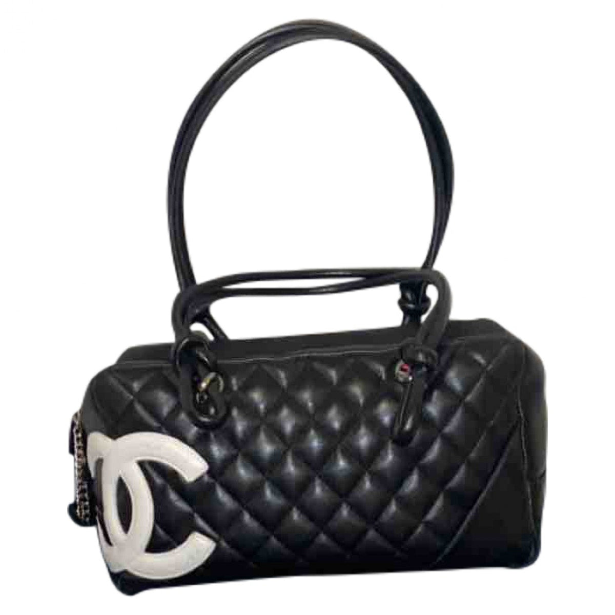 Chanel cambon black leather handbag