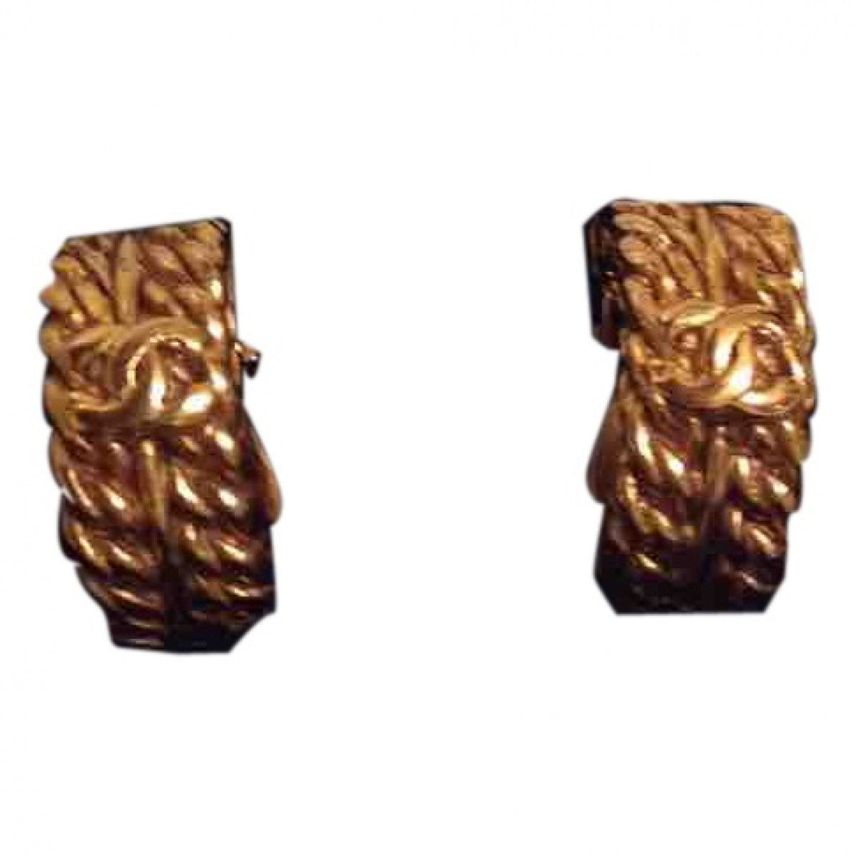 Chanel gold metal earrings