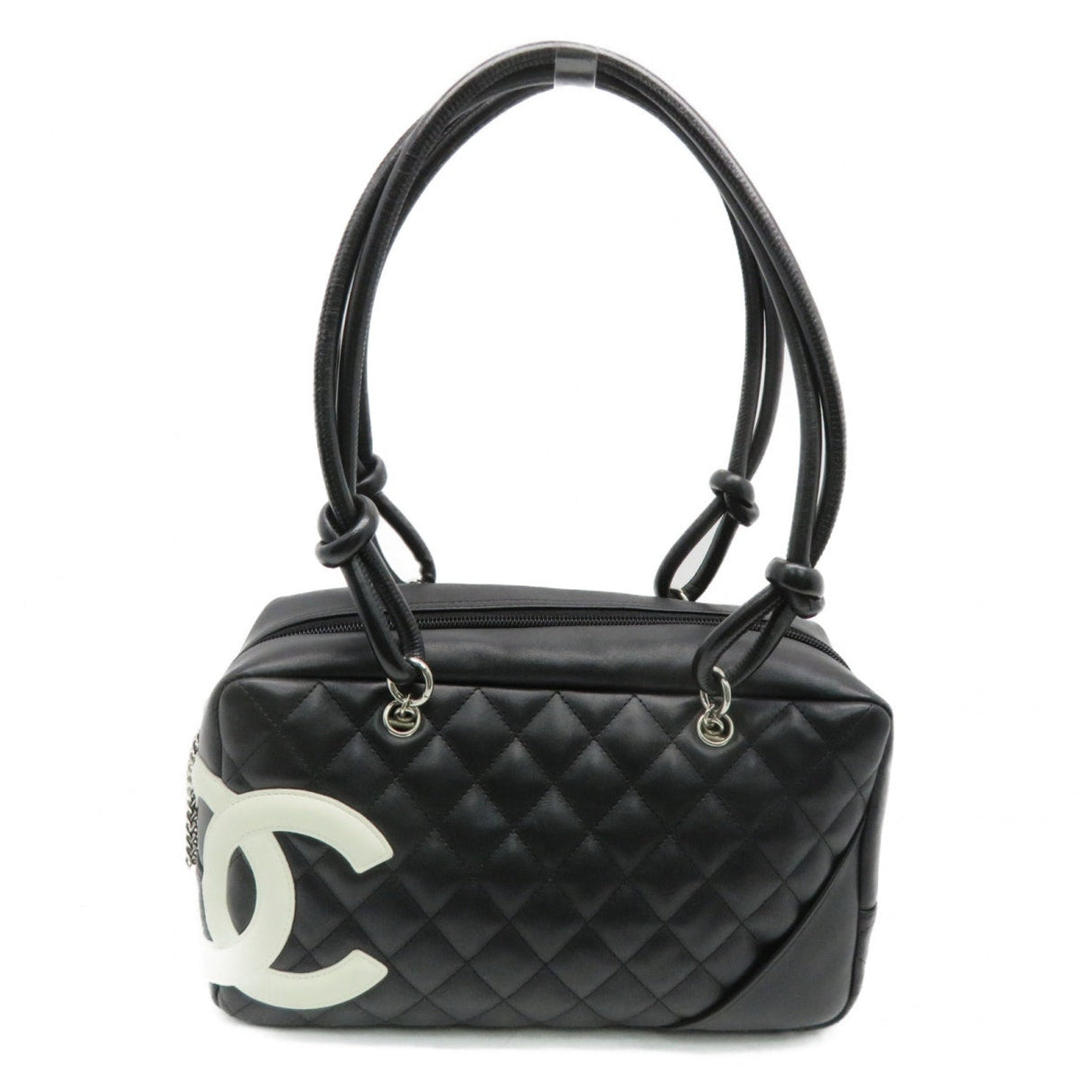 Chanel cambon black leather handbag