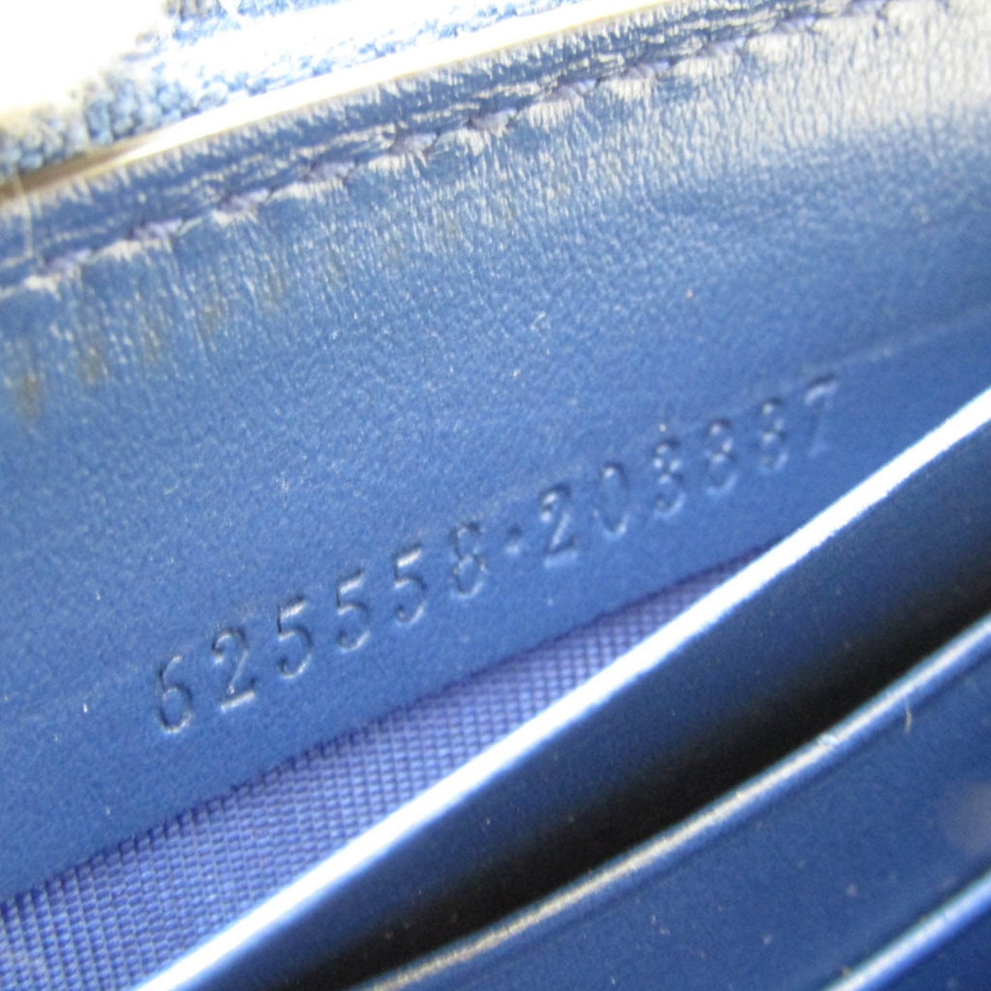 Gucci Diamante Navy Leather Wallet