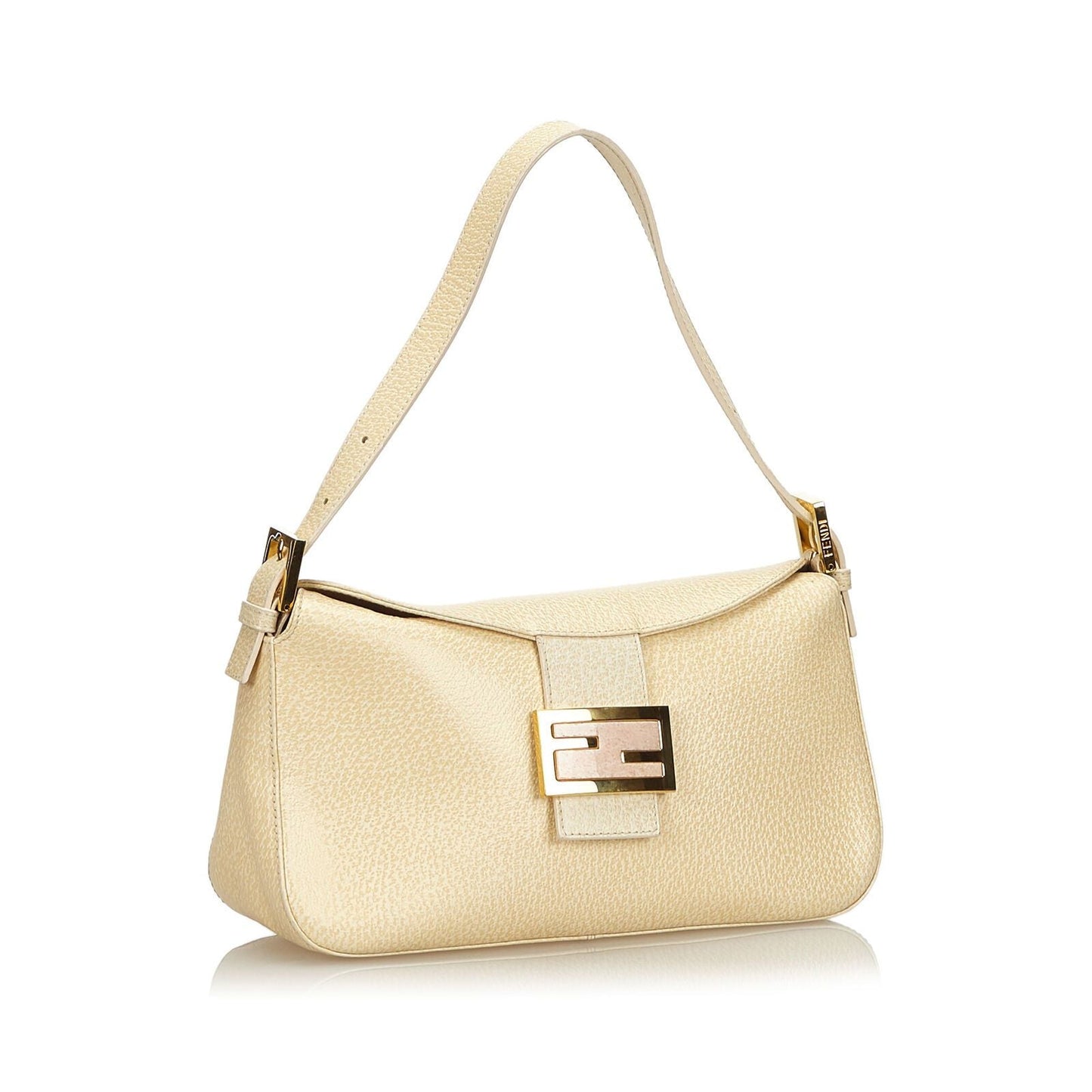 Fendi Brown Beige Others Leather Baguette Italy