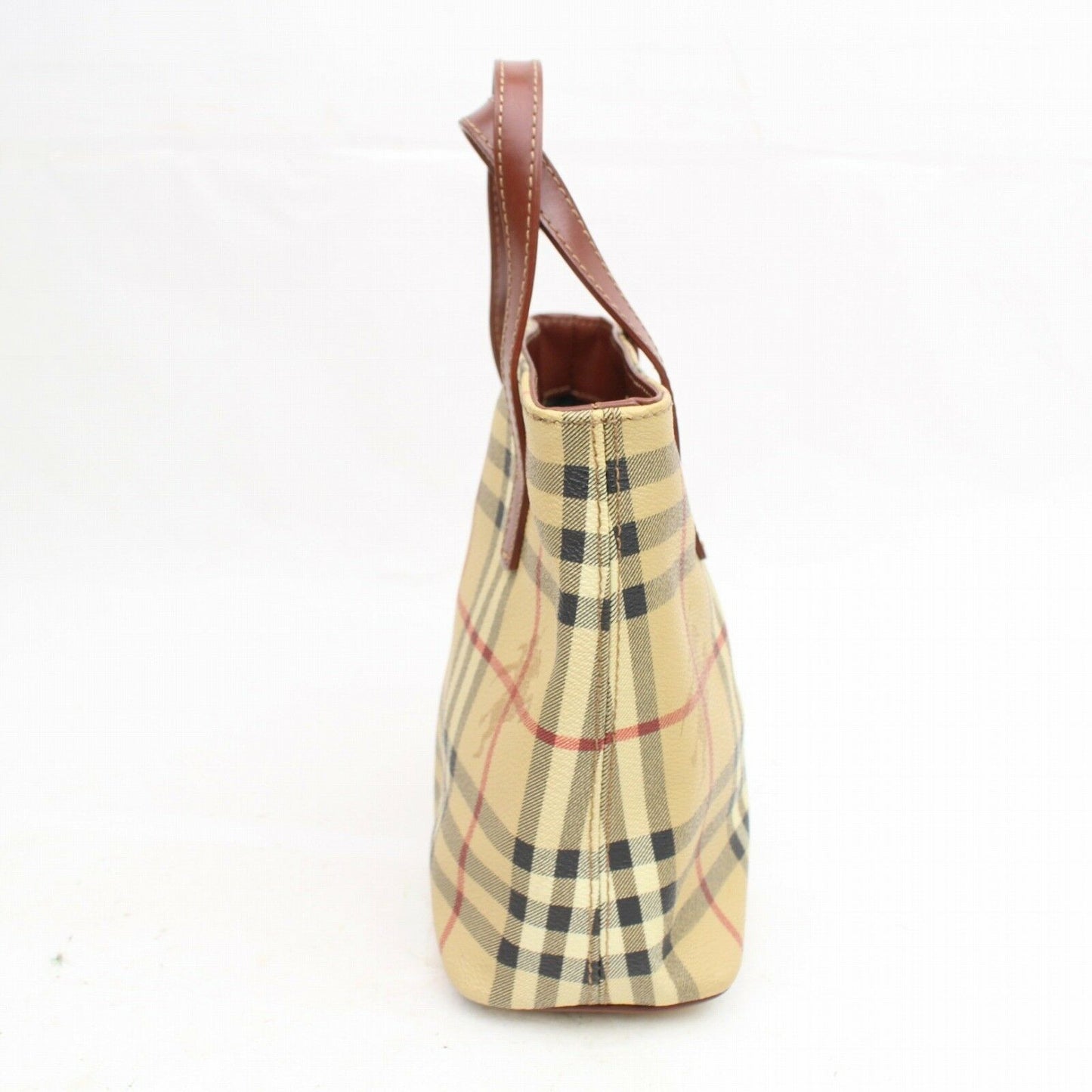 Indistinguishable Burbe**y Hand Bag Beige PVC (SHC1-14328)